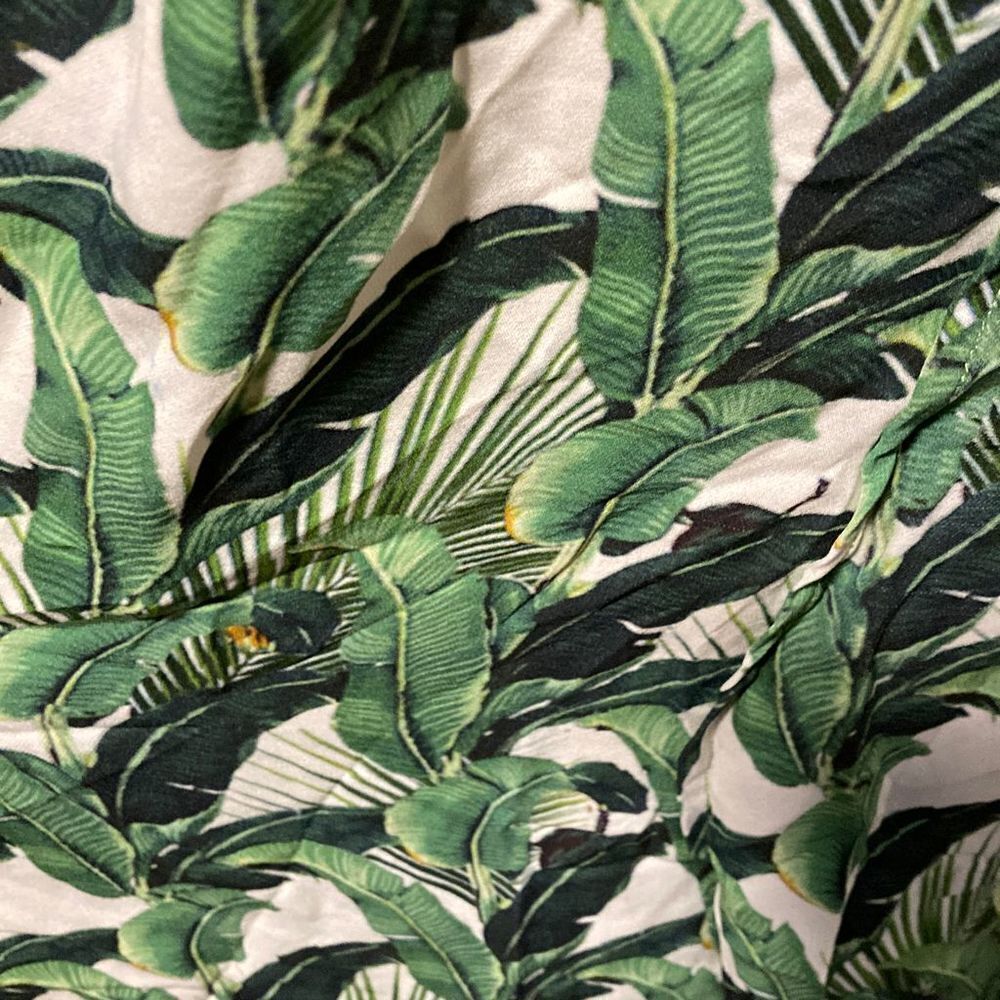 Rebecca Minkoff - Lena palm leaf print silk dress sz M - Picture 8 of 10